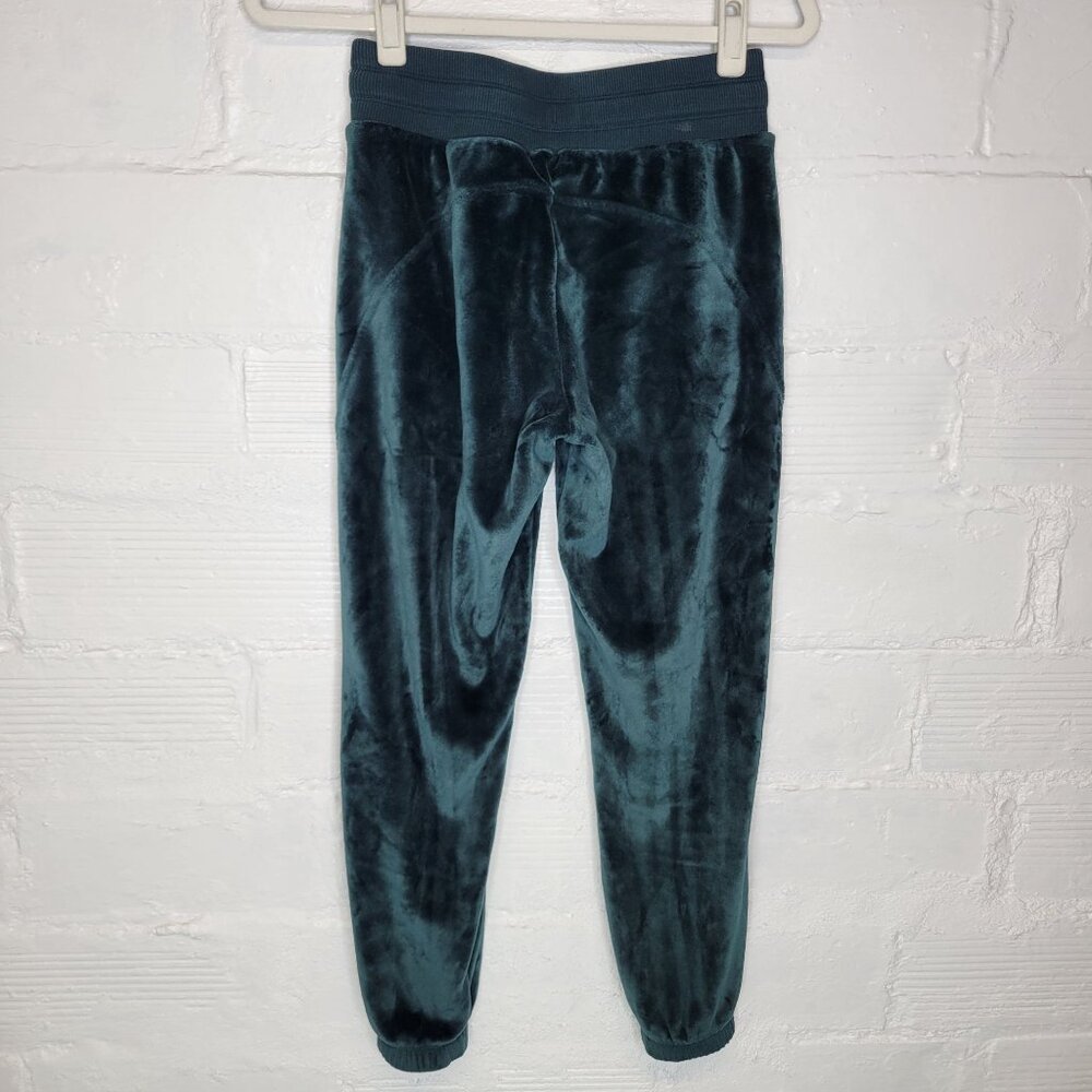 Athleta Women's XXS Double Cozy Karma Jogger Green Fleece Lined Pull On - Picture 2 of 6